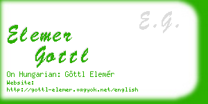 elemer gottl business card